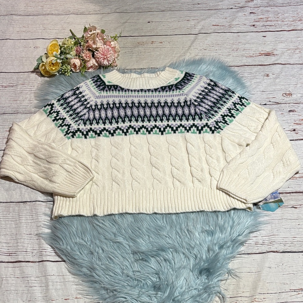 NWT Mountain and Isles Fair Isles Knit Sweater sz XL